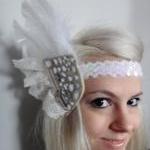 Lace and Feathers Headband