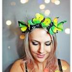 Green Yellow Butterfly and ..