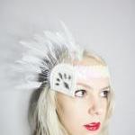 1920s white and silver flap..