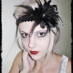 1920s black flapper headban..