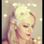 1920s Bridal white Headband