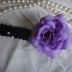 1920s Lilac flapper headband races