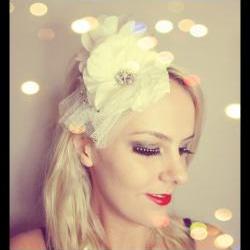 1920s Bridal white Headband